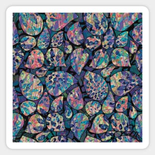 Abstract Paint Stroke Teardrops Sticker